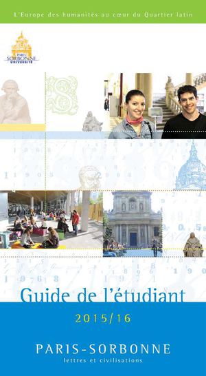 Guide de l'Etudiant de Paris-Sorbonne 2015-2016