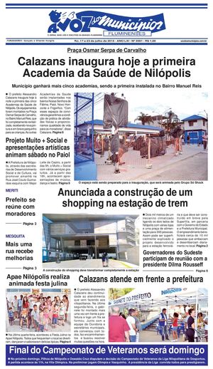 Voz dos Municípios, 17 a 23 de julho de 2015 – Nº 3091