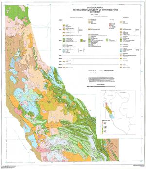 Mapa Geológico De La Cordillera Norte Oeste Del Perú.