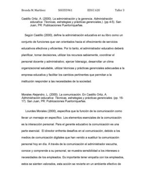 Taller 3  Bibliografias Revisadas Administración Educativa EDUC 620