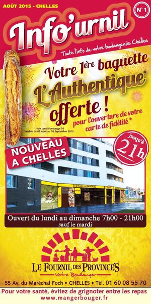 Le Fournil des Provinces Chelles INFO'URNIL N°1