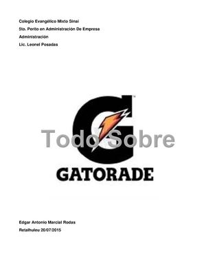 Marca Gatorade Edgar Marcial