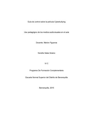 Guía De Control Sobre La Película Cyberbullying