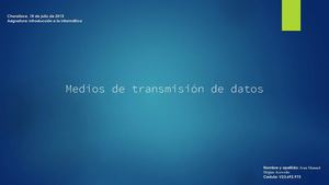 Medios De Transmision De Datos