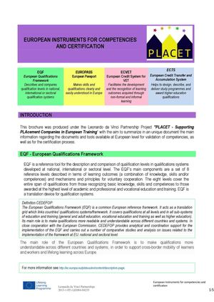 PLACET - Competencies Certification