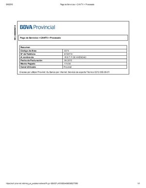 Pago De Servicios Cantv Procesado