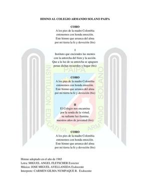 Himno I. E. Armando Solano