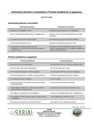 Fuente Primaria O Secundaria
