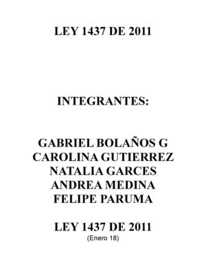 Ley 1437 De 2011