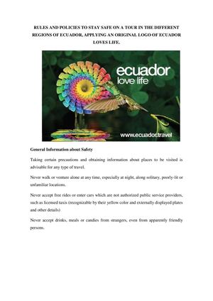 Information About Safety in Ecuador