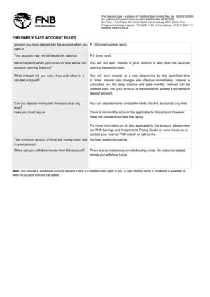 Fnb Simply Save Account Rules