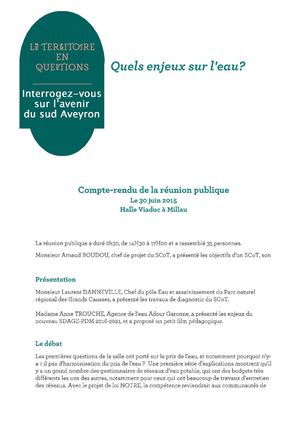 Compte rendu eau