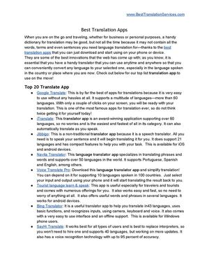 Best Translation Apps