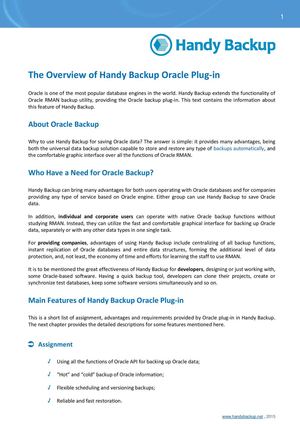 Handy Backup 7 Released: Improved Oracle Integration and Virtual Machine Arrays Support