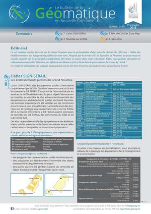 Bulletin N°40 de la Géomatique en Nouvelle-Calédonie