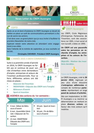 Newsletter Crepi Auvergne