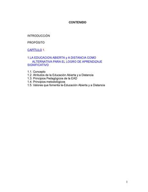 La Educacion Abierta Y A Distancia