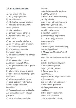 Kommunikativ Suallar 15