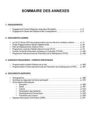 Annexes Contrat De Ville