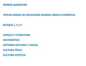 Bloques Tercero Egb