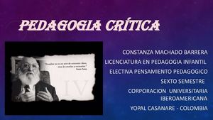 Pedagogia Critica Paulo Freire