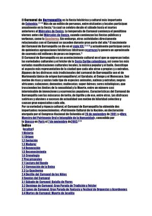 El Carnaval De Barranquilla 25 07 2015