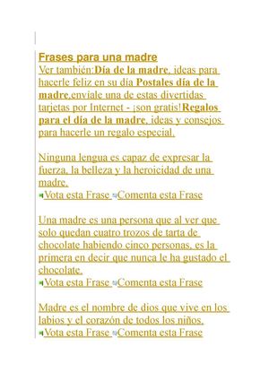 Frases Para Una Madre