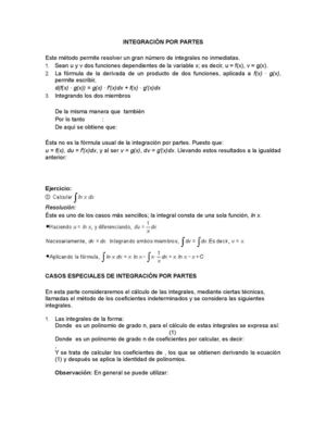 Integración Por Partes