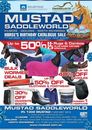 Mustad Horses Birthday Catalogue Sale