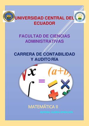 MATEMÁTICAS II  APUGLLON GLORIA CA2-3