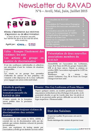 Newsletter n°6 du RAVAD