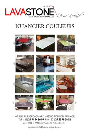 Nuancier couleurs de la lave émaillée- Pierre Richard - lavastone