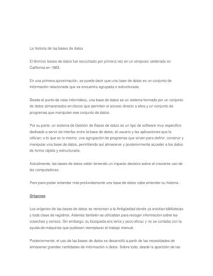 La Historia De Las Bases De Datos