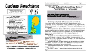 Cuaderno Renacimiento Nº 165, julio 2015.
