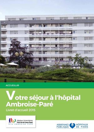 Livret Daccueil Ambroise Pare 1