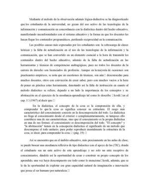 La Dialéctica Y Las Tic Dentro Del Hecho Educativo