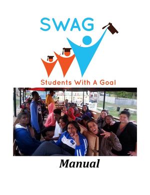 Students With A Goal Program Manual