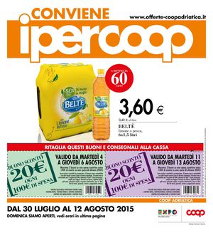 Volantino Iper Coop Emilia Adriatica Dal 30 Luglio Al 12 Agosto