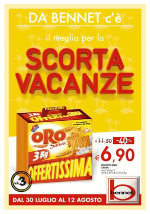Volantino Bennet Dal 30 Luglio Al 12 Agosto