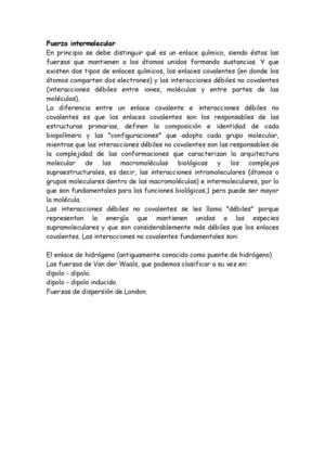 Fuerza Intermolecular