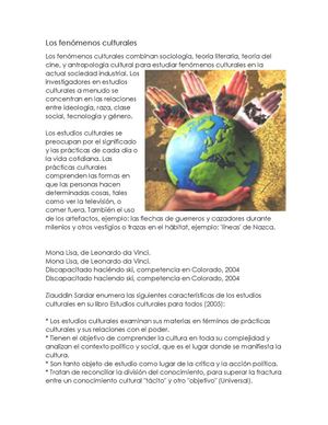 Los Fenómenos Culturales