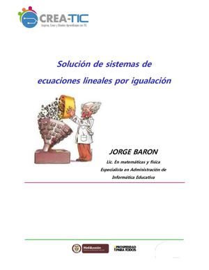 Solución de sistema de ecuaciones por igualación