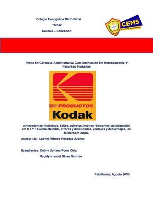 Hechos relevantes De Kodak