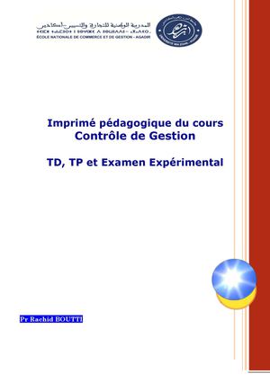 Cours Contrôle de Gestion
