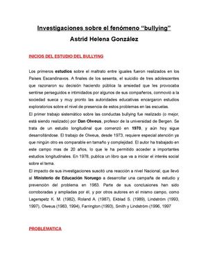 Investigaciones Sobre Bullying