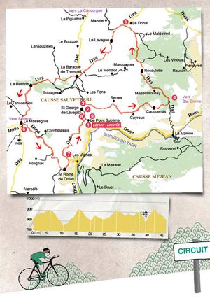 Cyclo 2  Le Point Sublime - Cauquenas - Le Massegros (47 Km).
