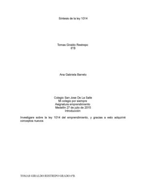 Síntesis De La Ley 1014
