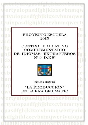 PROYECTO ESCUELA 2015