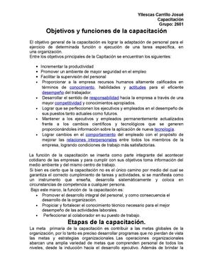 Objetivosyfuncionesdelacapacitacin