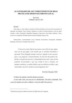 As Atividades de Asc como expoente de boas práticas de DL